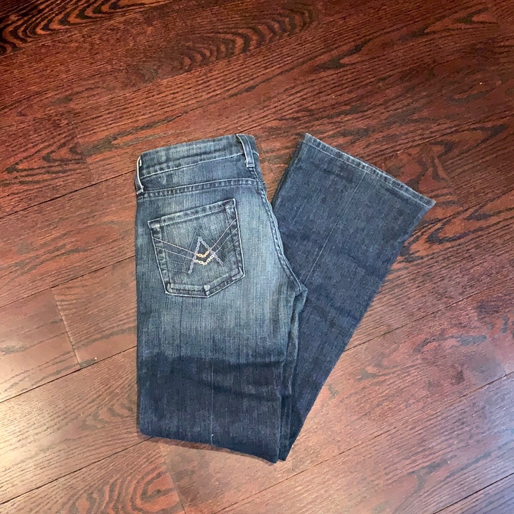 7 For All Mankind Women's Dark Blue Flare Jeans